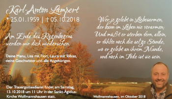 Traueranzeige von Karl-Anton Lampert von Südthüringer Presse