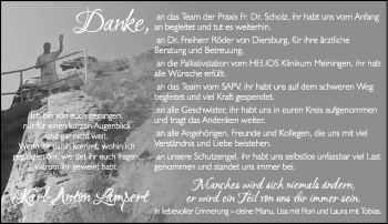 Traueranzeige von Karl-Anton Lampert von Südthüringer Presse