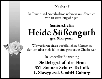 Traueranzeige von Heide Süßenguth von Neue Presse Coburg