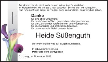 Traueranzeige von Heide Süßenguth von Neue Presse Coburg