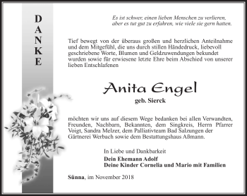 Traueranzeige von Ankita Engel von Südthüringer Presse