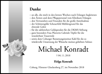 Traueranzeige von Michael Konradt von Neue Presse Coburg