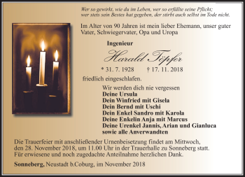 Traueranzeige von Harald Töpfer von Südthüringer Presse