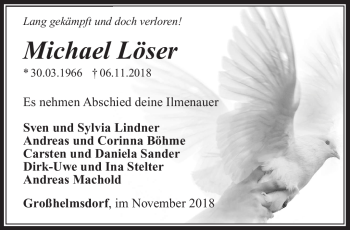 Traueranzeige von Michael Löser von Südthüringer Presse