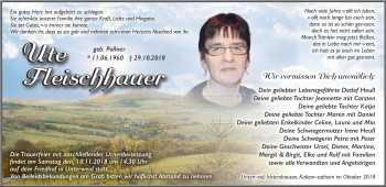 Traueranzeige von Ute Fleischhauer von Südthüringer Presse