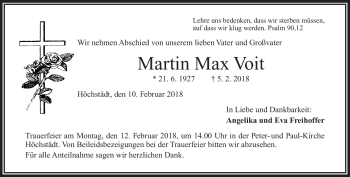 Traueranzeige von MartinMax Voit von Frankenpost