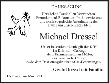 Traueranzeige von Michael Dressel von Neue Presse Coburg