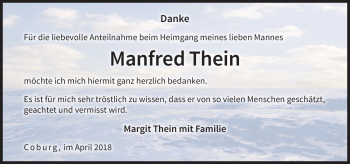 Traueranzeige von Manfred Thein von Neue Presse Coburg
