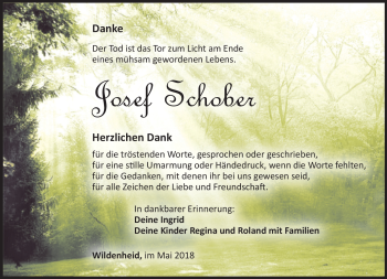 Traueranzeige von Josef Schober von Neue Presse Coburg