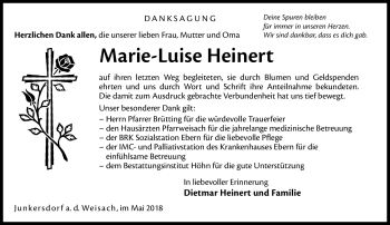Traueranzeige von Marie-Luise Heinert von Neue Presse Coburg