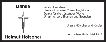 Traueranzeige von Helmut Hölscher von Frankenpost