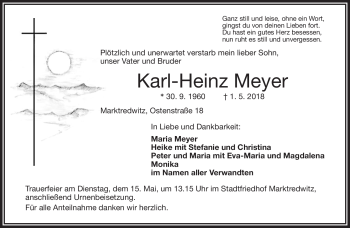 Traueranzeige von Karl-Heinz Meyer von Frankenpost