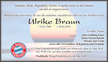 Traueranzeige von Ulrike Braun von Südthüringer Presse
