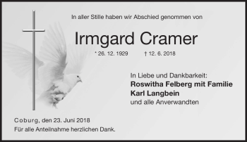 Traueranzeige von Karl Langbein von Neue Presse Coburg