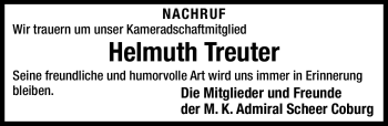 Traueranzeige von Helmut Treuter von Neue Presse Coburg