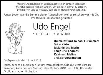 Traueranzeige von Udo Engel von Neue Presse Coburg