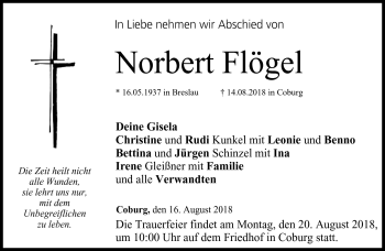 Traueranzeige von Norbert Flögel von Neue Presse Coburg