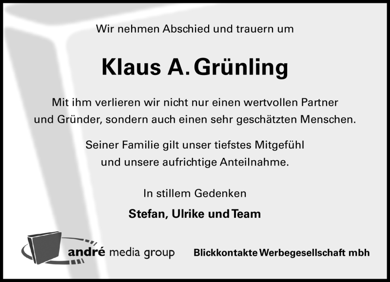  Traueranzeige für Klaus Grünling vom 01.08.2018 aus Frankenpost