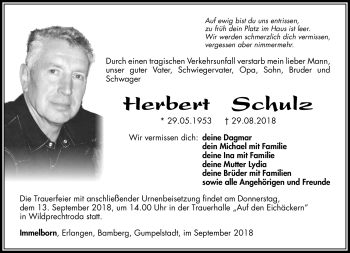 Traueranzeige von Helmut Schulz von Südthüringer Presse