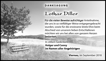 Traueranzeige von Lothar Diller von Südthüringer Presse