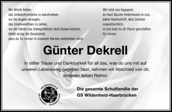 Traueranzeige von Günter Dekrell von Neue Presse Coburg