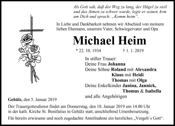 Traueranzeige von Michael Heim von Neue Presse Coburg