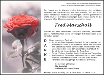 Traueranzeige von Fred Marschall von Südthüringer Presse