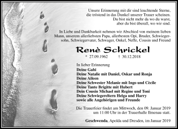 Traueranzeige von René Schrickel von Südthüringer Presse