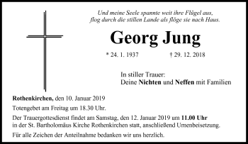Traueranzeige von Georg Jung von Neue Presse Coburg