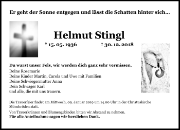 Traueranzeige von Helmut Stingl von Neue Presse Coburg