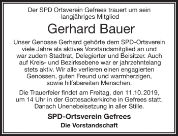 Traueranzeige von Gerhard Beuer von Frankenpost