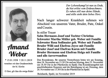 Traueranzeige von Hermann-Josef Weber von Südthüringer Presse