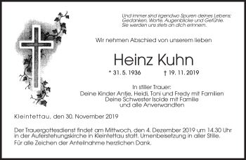 Traueranzeige von Heinz Kuhn von Neue Presse Coburg