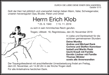 Traueranzeige von Erich Kolb von Frankenpost