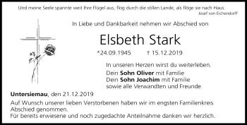 Traueranzeige von Elsbeth Stark von Neue Presse Coburg