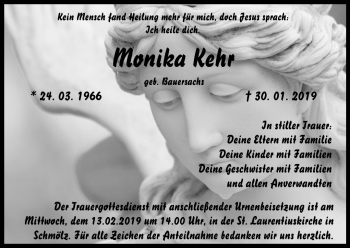 Traueranzeige von Monika Kehr von Neue Presse Coburg