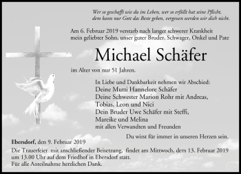 Traueranzeige von Michael Schäfer von Neue Presse Coburg