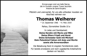 Traueranzeige von Thomas Weiherer von Frankenpost