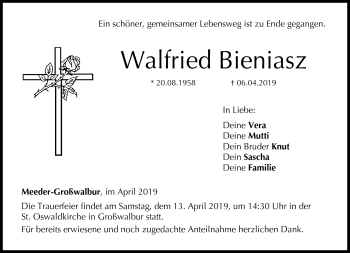 Traueranzeige von Walfried Bieniasz von Neue Presse Coburg