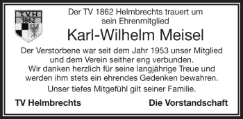 Traueranzeige von Karl-Wilhelm Meisel von Frankenpost