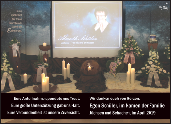 Traueranzeige von Almuth Schüler von Südthüringer Presse