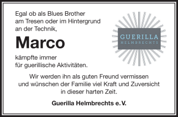 Traueranzeige von Marco Klein von Frankenpost