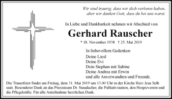 Traueranzeige von Gerhard Rauscher von Frankenpost