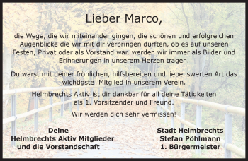 Traueranzeige von Marco Klein von Frankenpost