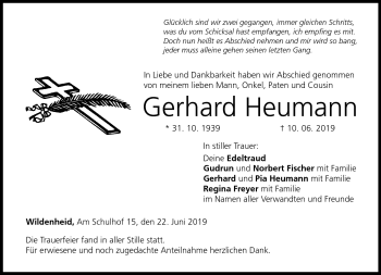 Traueranzeige von Gerhard Heumann von Neue Presse Coburg