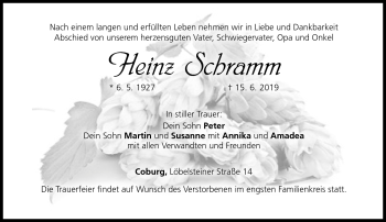 Traueranzeige von Heinz Schramm von Neue Presse Coburg