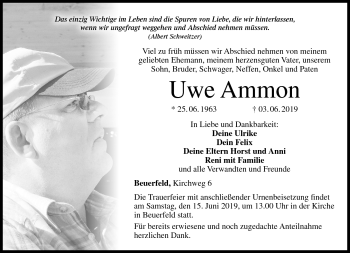 Traueranzeige von Uwe Ammon von Neue Presse Coburg