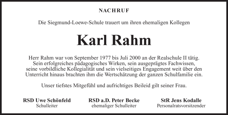  Traueranzeige für Karl Rahm vom 09.07.2019 aus Neue Presse Coburg