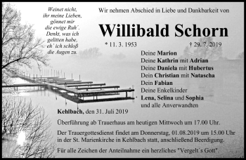 Traueranzeige von Willibald Schorn von Neue Presse Coburg