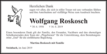 Traueranzeige von Martina Roskosch von Südthüringer Presse